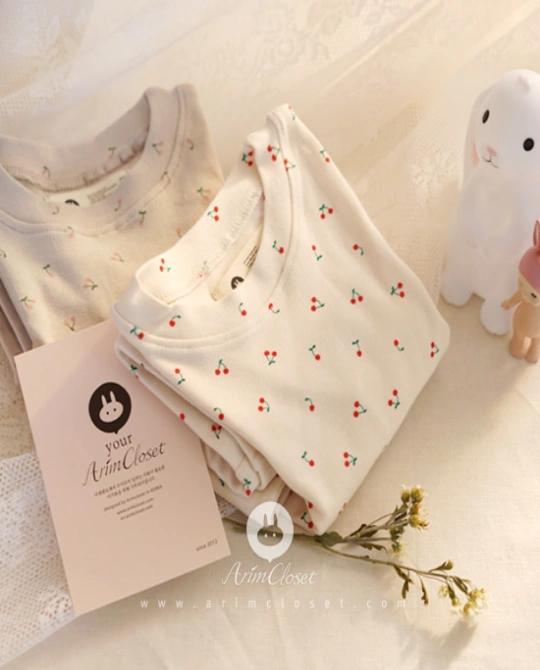 쪼꼬미는 달라~귀욤 실내복, 꼬마체리 이야기 - baby cherry cotton 2color homewear set