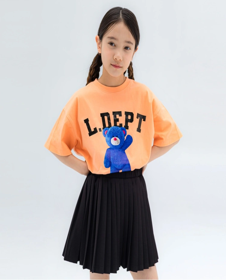 [리틀뎁 Littledept] 로고 베어 티셔츠_Orange